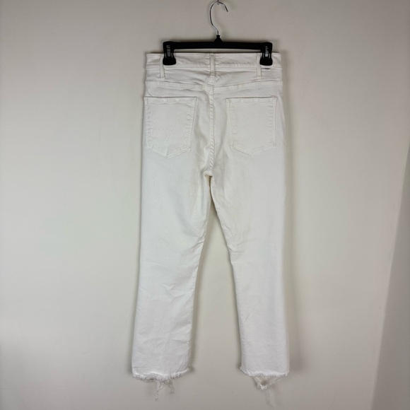 MOTHER The Hustler Ankle Fray Jeans White Size 30 - Picture 6 of 13